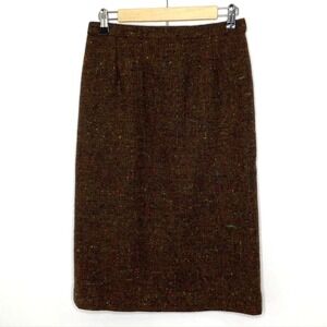 Devernois Paris  brown tweed skirt